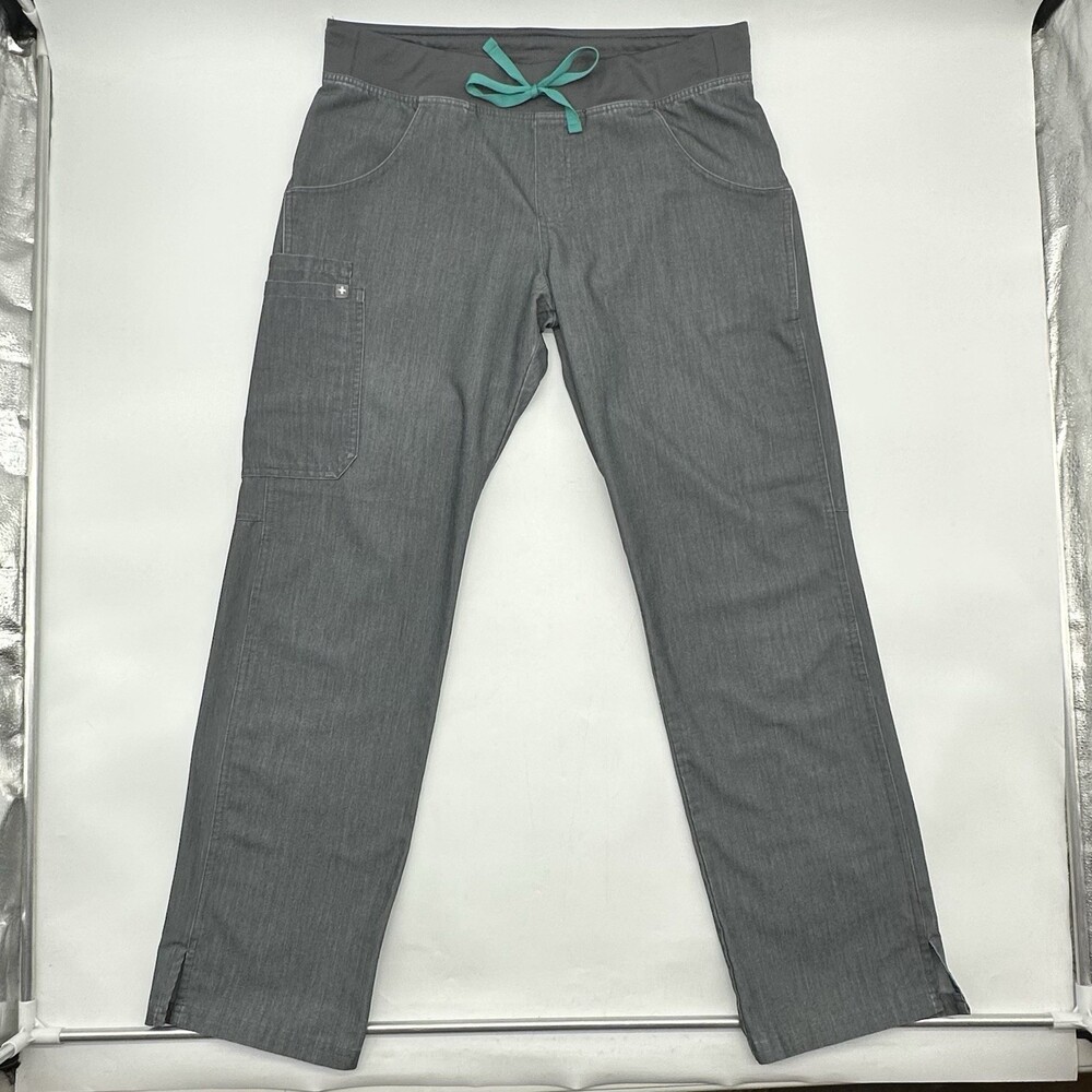 FIGS Kade Cargo Scrub Pants in Graphite Gray Women's Size Medium T21004 - Stain!